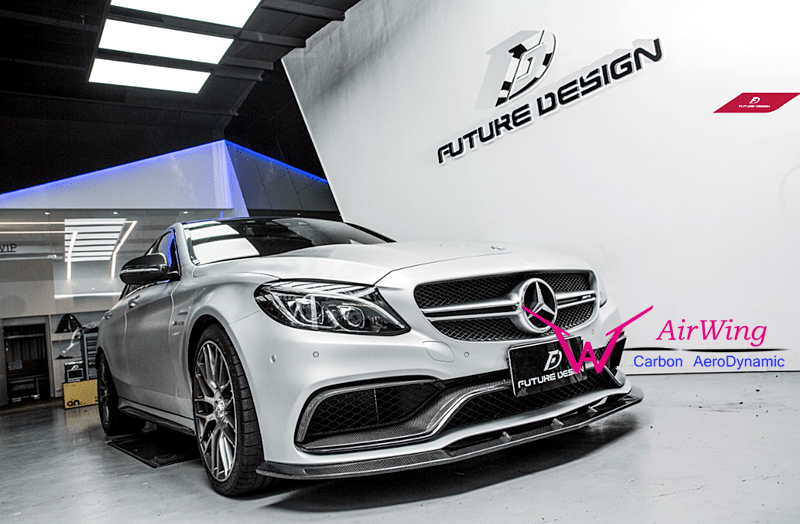 Mercedes-Benz W205 C63 - FD style carbon Front Lip Spoiler 07
